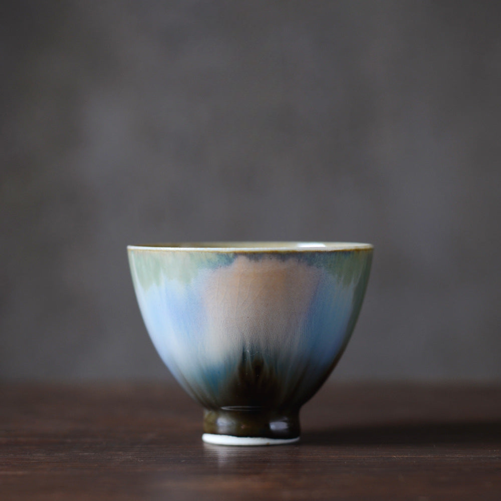 Aurora Glaze Kiln-Shifted Tea Cup